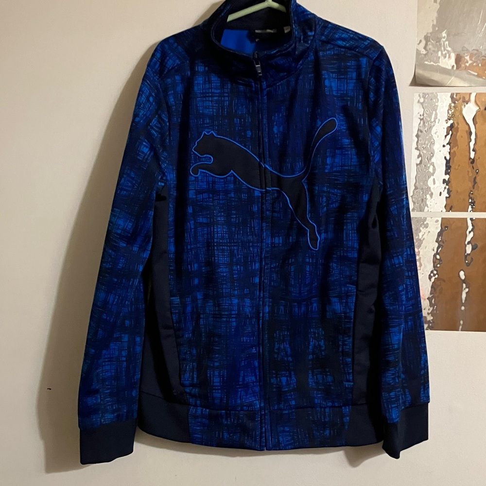 Puma Navy and Black Graphic Jacket